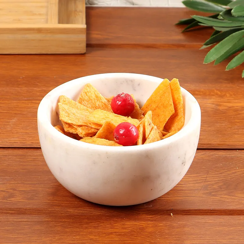 Rivello Marble Bowl (White) - 350 ML media 1