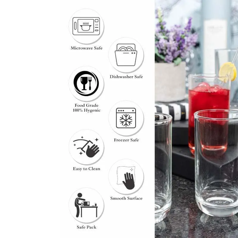 Liam Glass Tumbler (290 mL Each) - Set of Four media 5