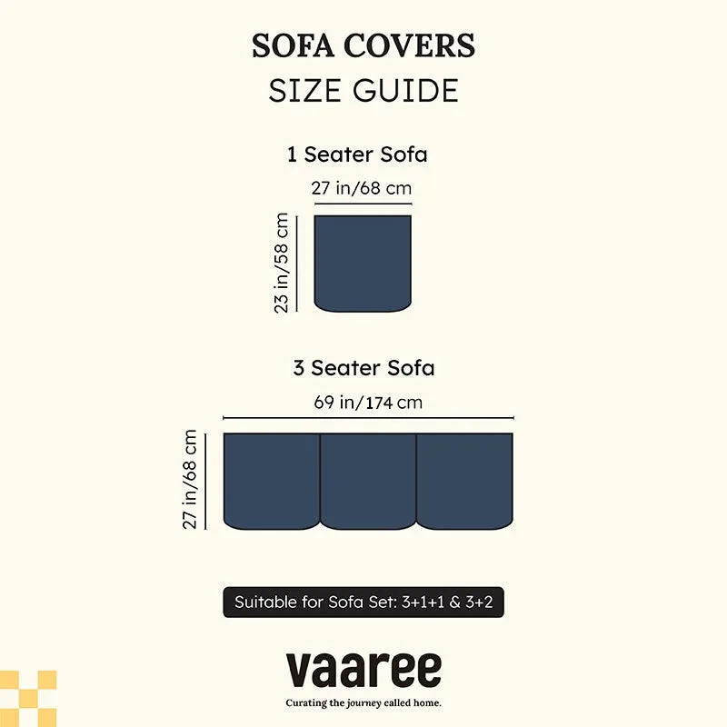 Mitha Floral  Sofa Cover (Grey) - Set Of Six media 6