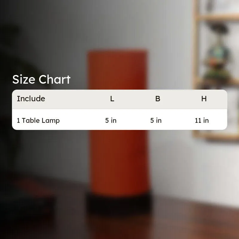 Mirza Tower Wooden Table Lamp - Orange,Black media 5