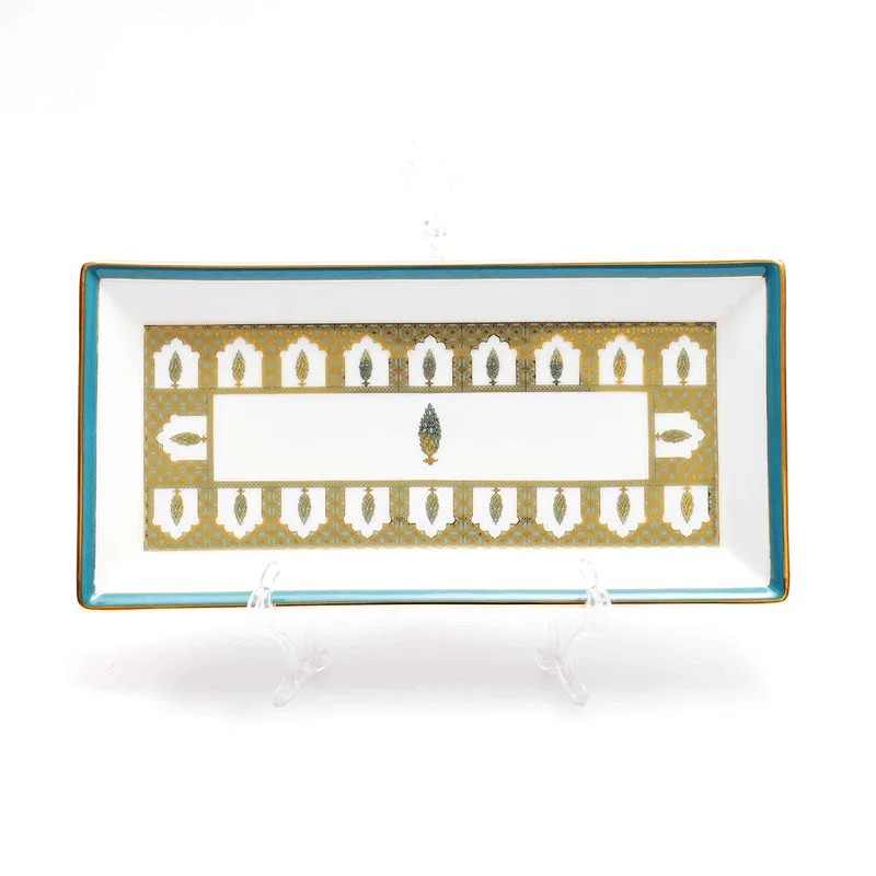 Gilded Chinar Porcelain Platter media 2