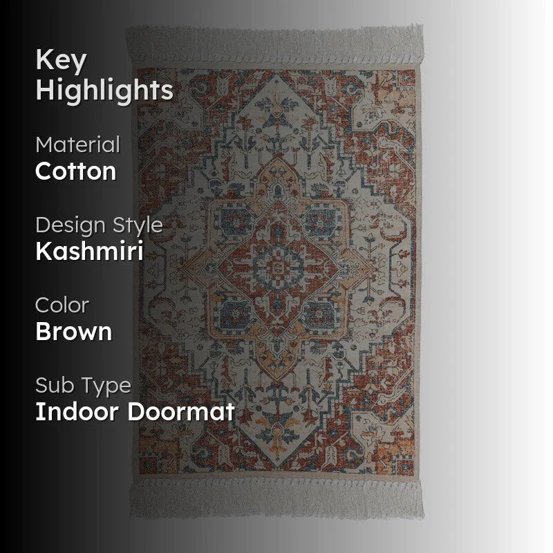 Oryth Cotton Door Mats - Brown media 2