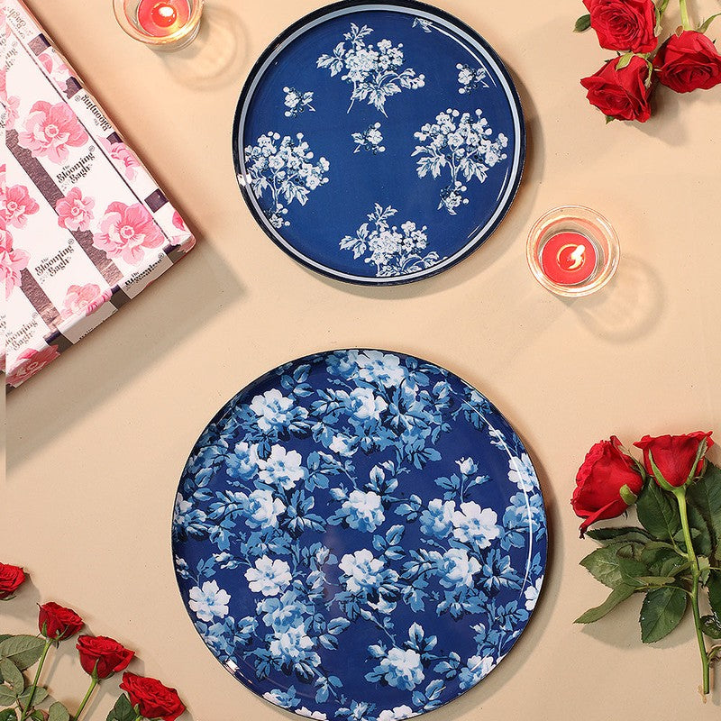 Florazure Metal Wall Plates - Set Of Two