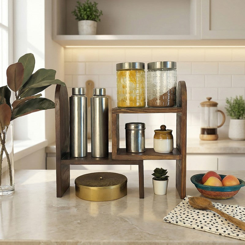 Astris Wooden Kitchen Countertop Organiser