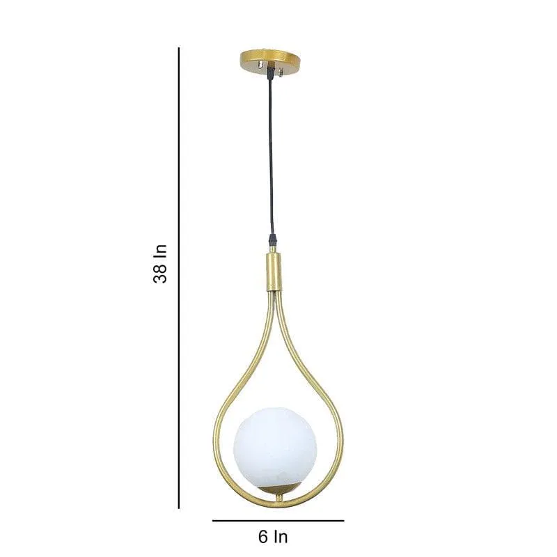 Haku Moon Metal Ceiling Lamp - Gold media 5