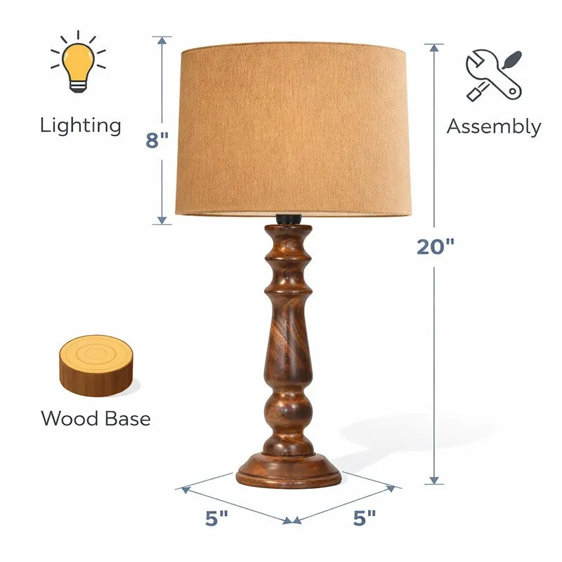 CleanAura Glow Wooden Table Lamp media 8