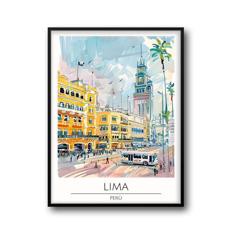 Vintage Lima Framed Canvas Wall Painting media 5