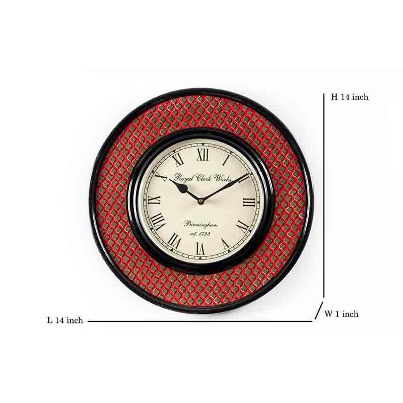 Scaley Handpainted Wall Clock - Red media 6