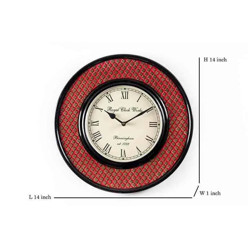 Scaley Handpainted Wall Clock - Red media 6