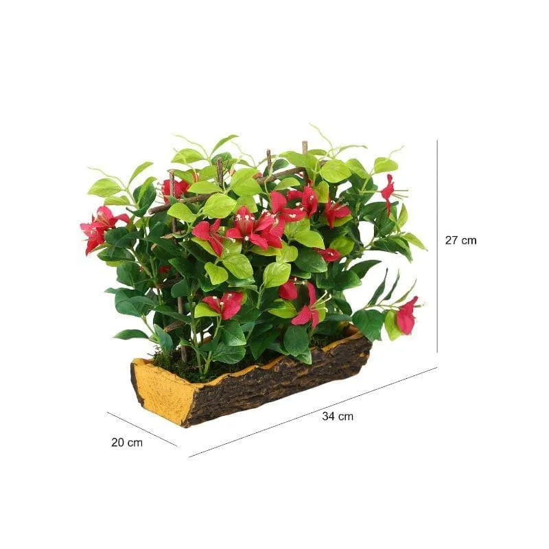 Faux Bougainvillea Bonsai in Black Plastic Pot (27 cms) - Fuschia media 4