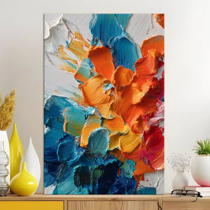 Vivid Bloom Abstract Canvas Wall Art media 5
