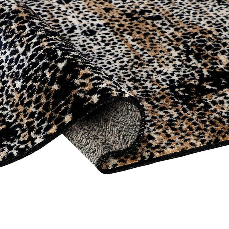 Alda Non-Anti Skid Nylon Runner Rug - Black & Brown media 4