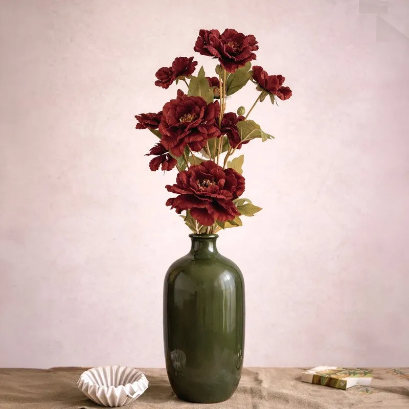 AarviDecor Peony Flame Silk Artificial Flowers media 1