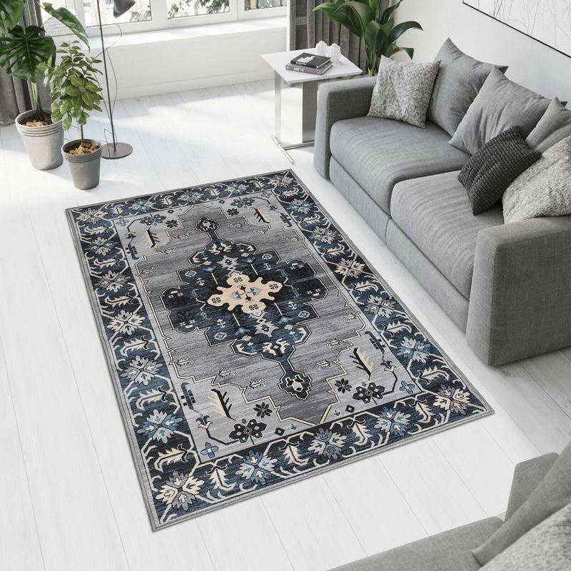 Naima Velvet Rectangle Anti-Skid Carpet media 3
