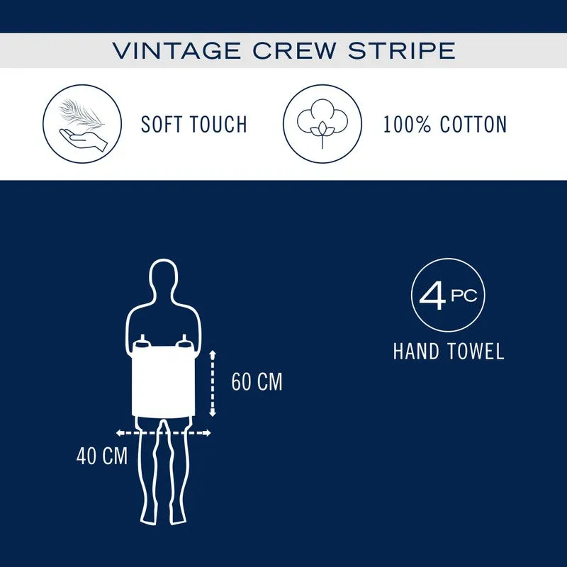 Nautica Dove Dual Down Cotton Hand Towel (Dark Grey & Red) - Set Of Four media 8