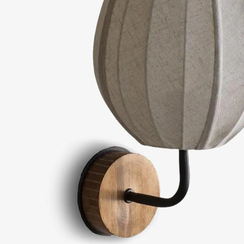 Orange Tree Bud Linen Wall Lamp media 5