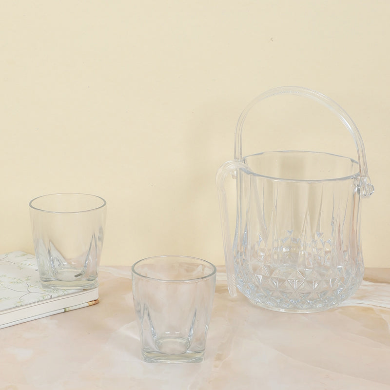 Nesta 1000 ML Ice Bucket With 180 ML Glass And Tong - Four Piece Set media 5