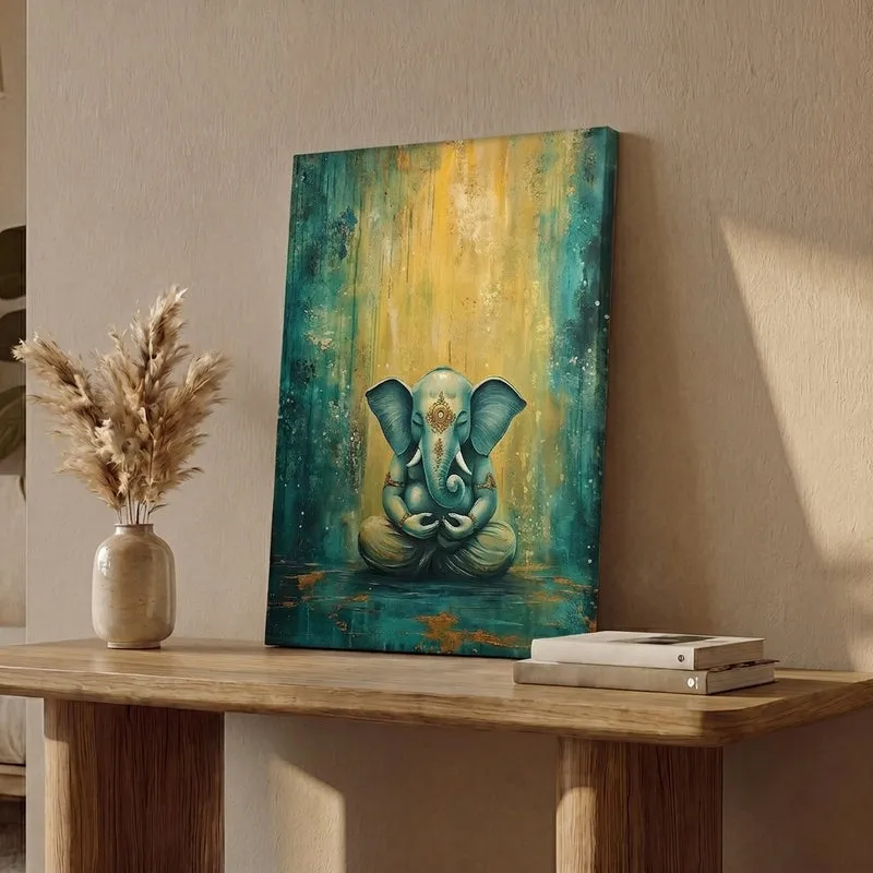 Ganesha of Blue Wall Art media 1