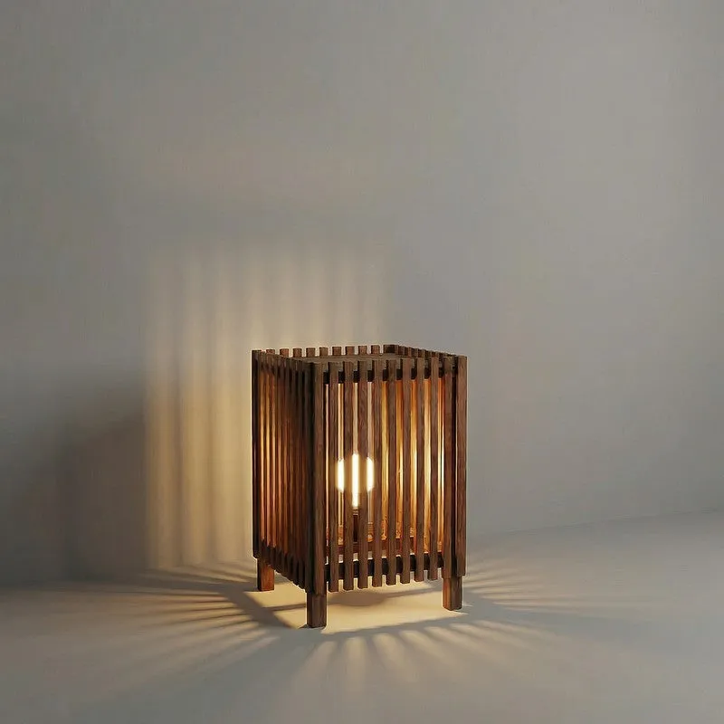 GeoCage Wooden Floor Lamp - Brown media 6