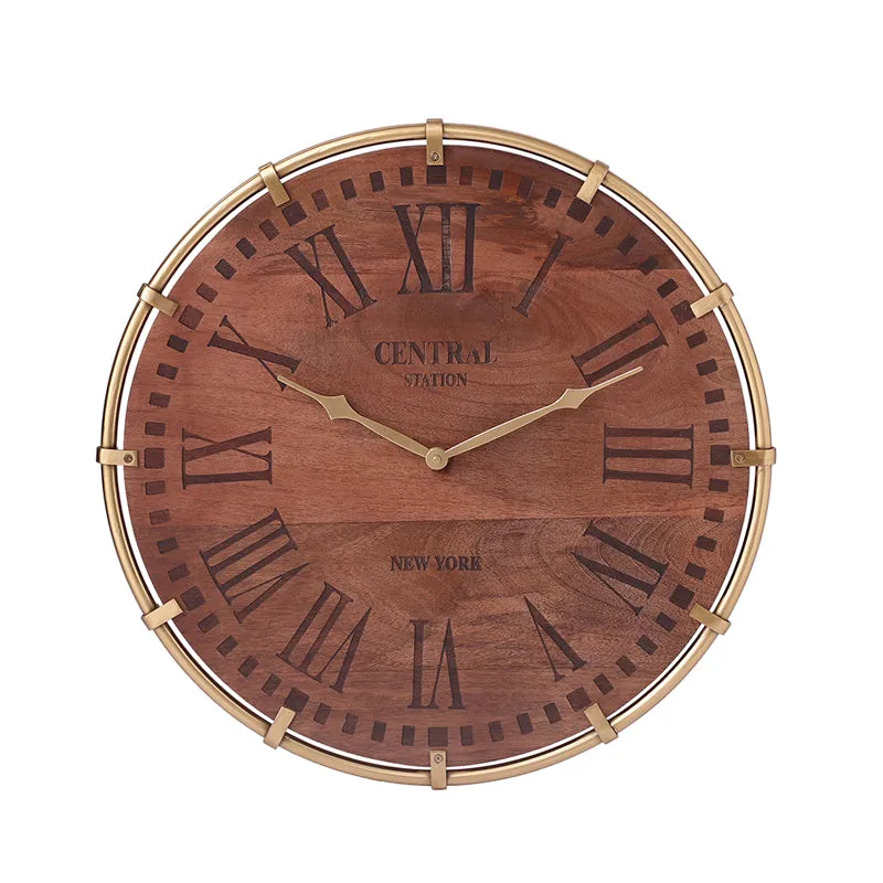 Reima Wall Clock - Brown & Gold media 3