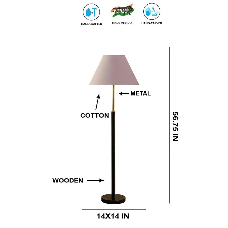 Halo Beam Wooden Floor Lamp - Grey media 9