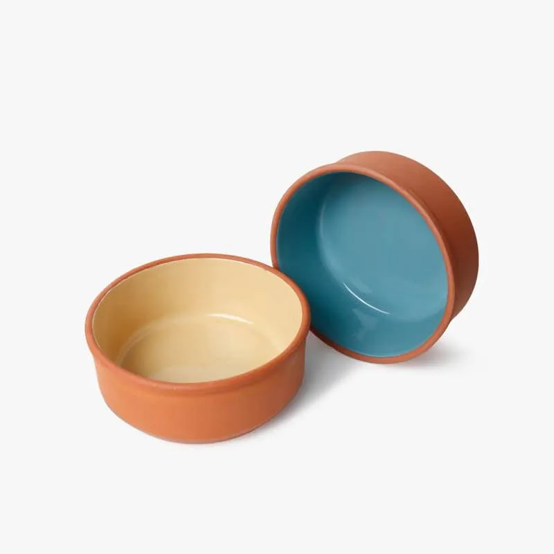 Terracotta Tale Bowl (Yellow & Blue) - Set Of Two media 3