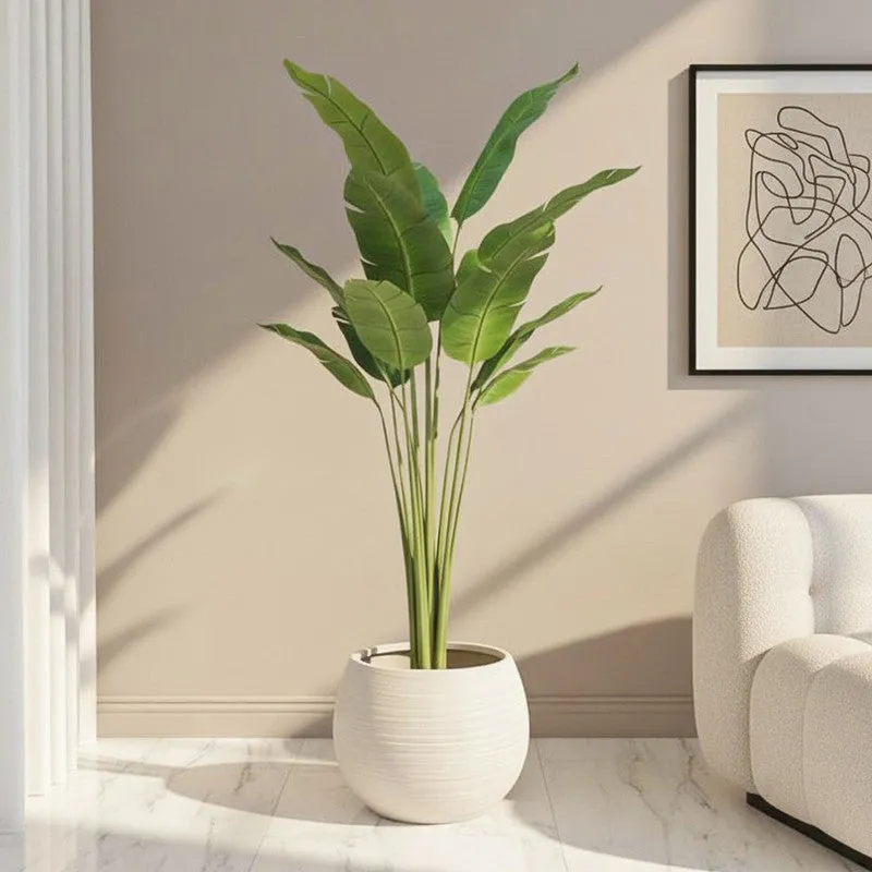 LushLeaf Artificial Plant With Black Plastic Pot - 5.6 ft media 1