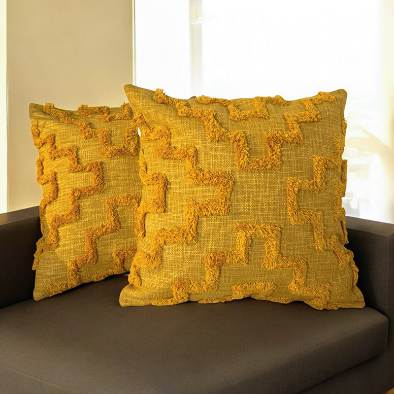 Golden Looms Tufted Cushion Cover Set - Set Of Two
