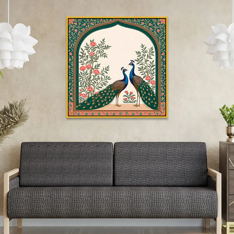 Mayukha In Love Canvas Wall Painting With Frame - Gold media 4