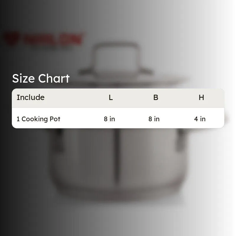 Nirlon Cooking Pot With Lid - 4000 ML/8 Inches media 10