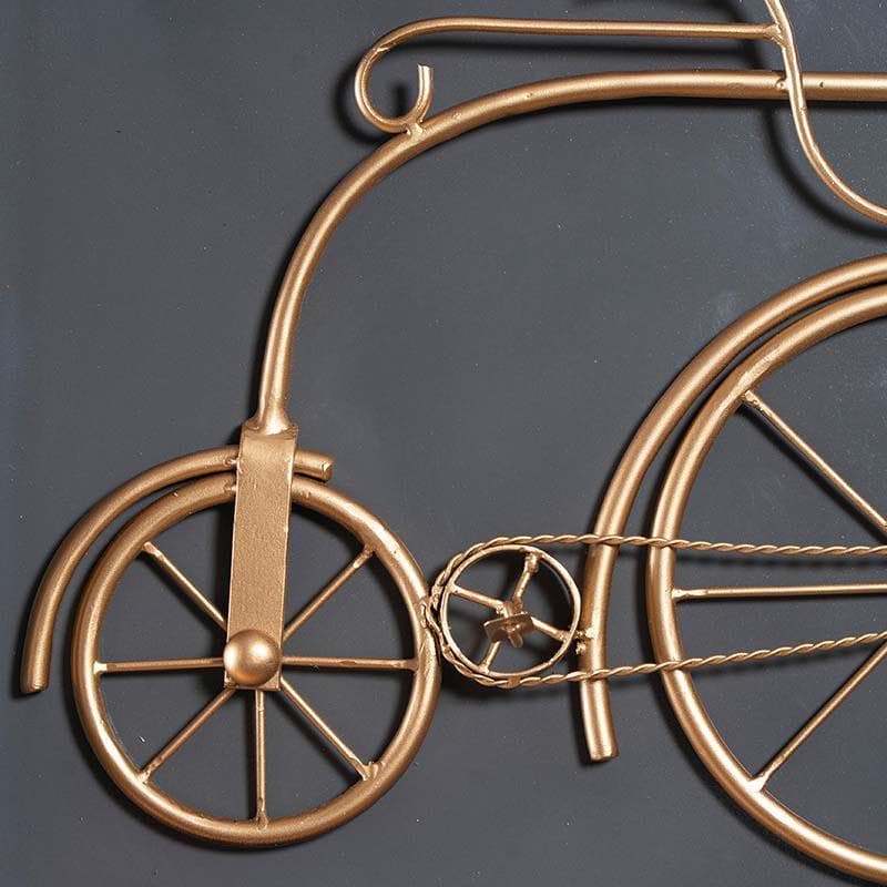 Muted Gold Retro Metal Bicycle Wall Accent media 4