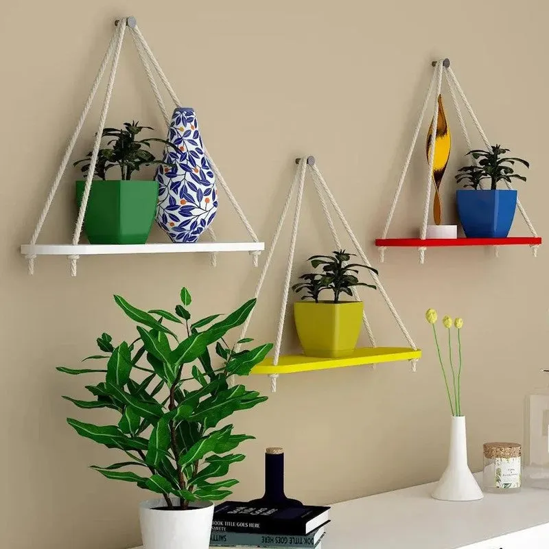 Vivid Nest (MDF,Wood) Shelves - Set Of Three media 4