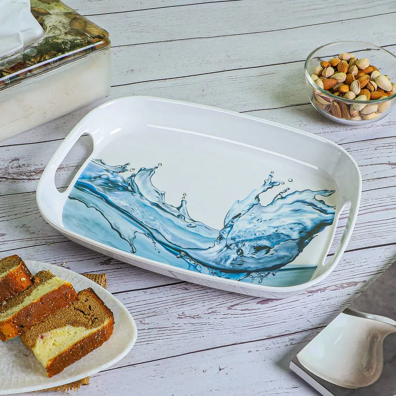 Splash Of Blue Melamine Serving Tray media 3