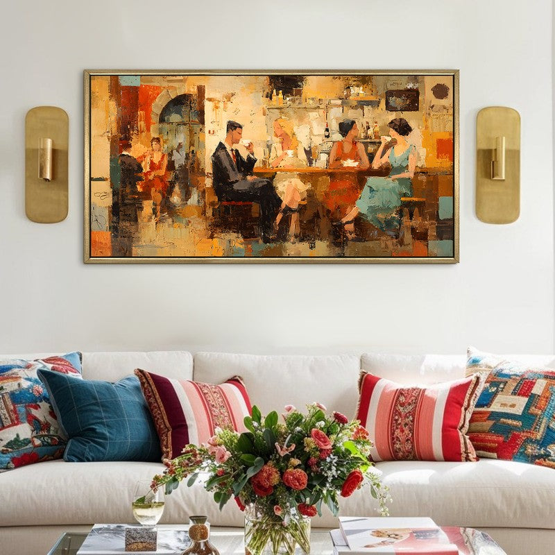Amber Evenings Canvas Wall Painting With Frame