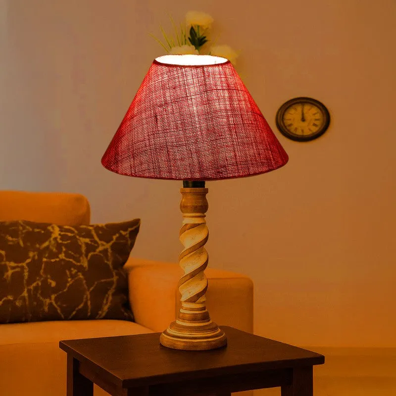 Modera Zyve Wooden Table Lamp - Pink media 1