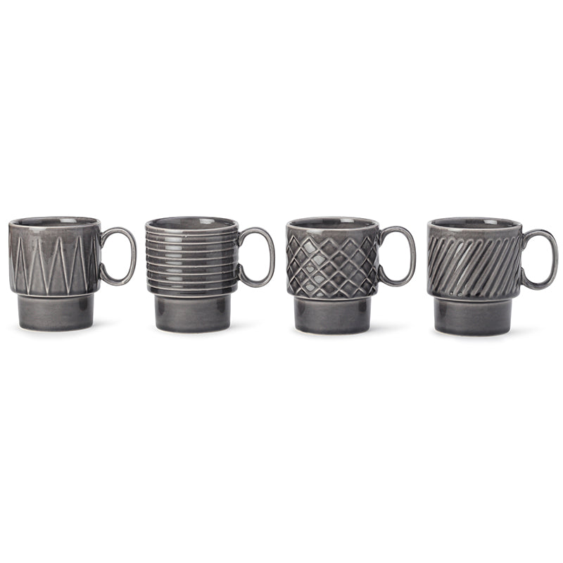 Monolith Ash Grey Ceramic Mug (150 mL Each) - Set Of Four media 3