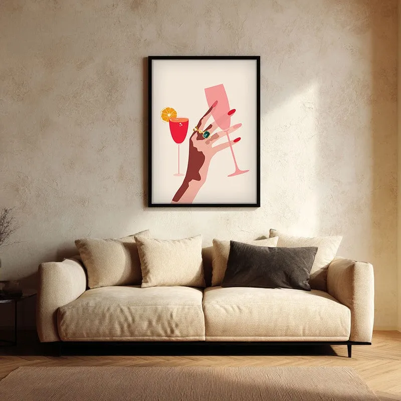 Glamora Canvas Wall Painting - Black Frame media 1