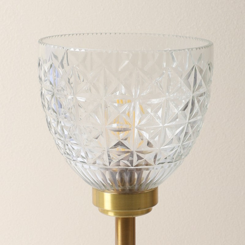 Anvora Elegant Mild Steel Table Lamp - Gold,Transparent media 6