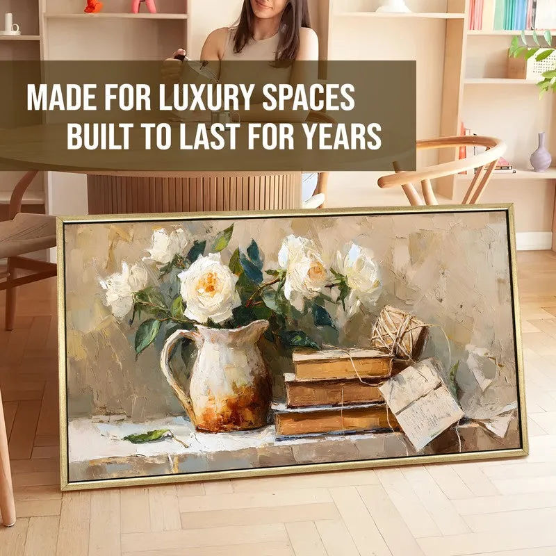 Cottage Petals Canvas Wall Painting With Frame media 5