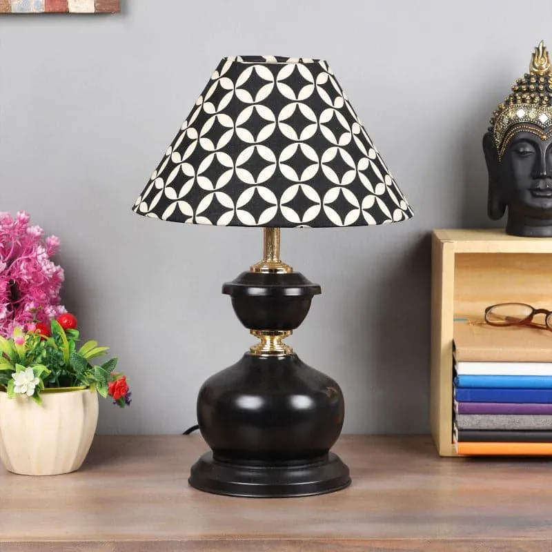 Tatania Aira Fabric Table Lamp - Black,White media 3