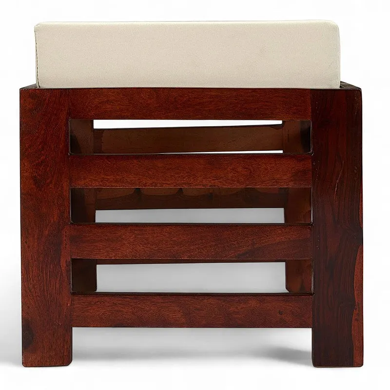 Tavex Sheesham Wooden Bench with Stool (White) - Two Piece Set media 3