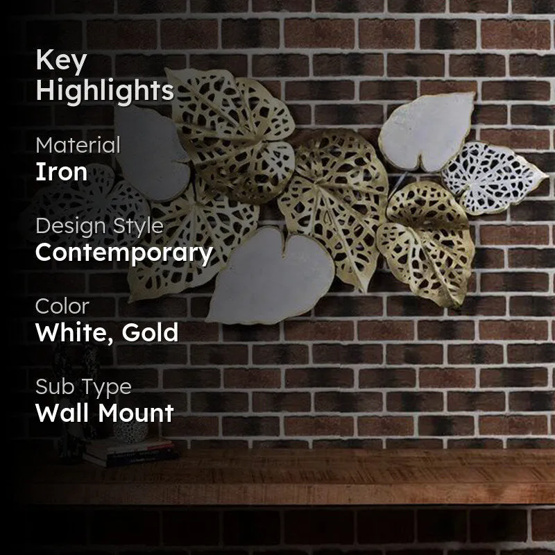 Dainty Leaves Iron Wall Accent media 2