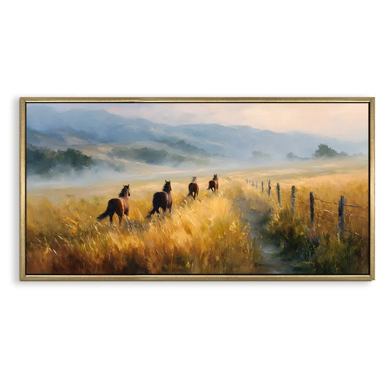 Spirit Run Canvas Wall Painting With Frame media 3