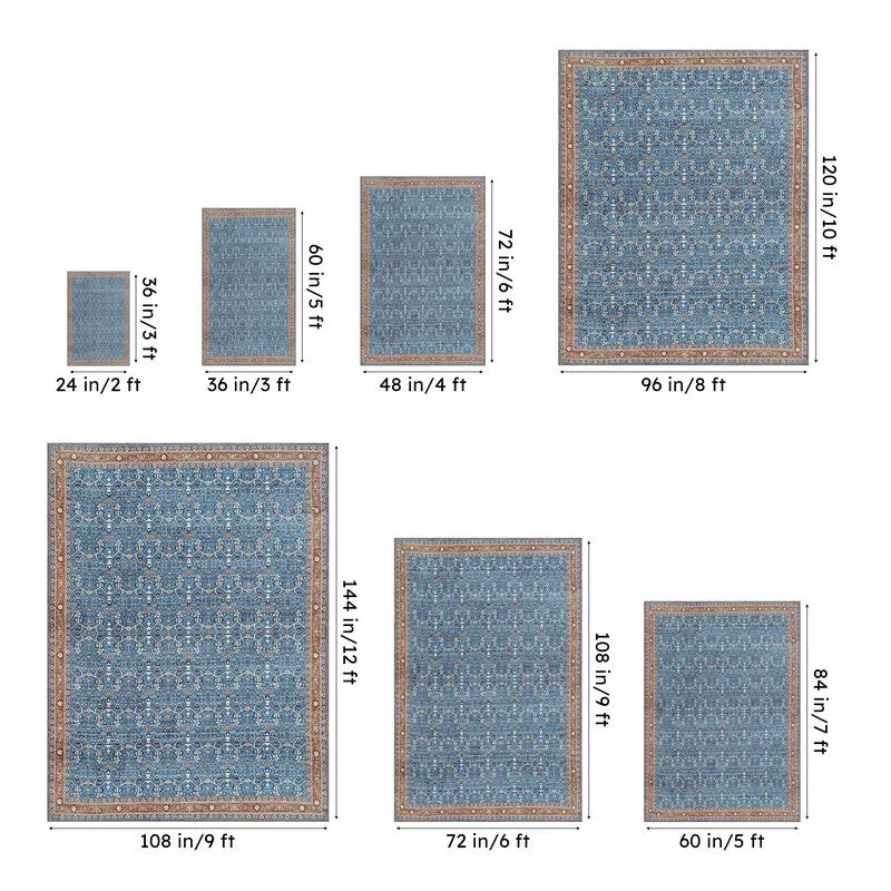 Sadie Ethnic Carpet - Royal Blue - 12