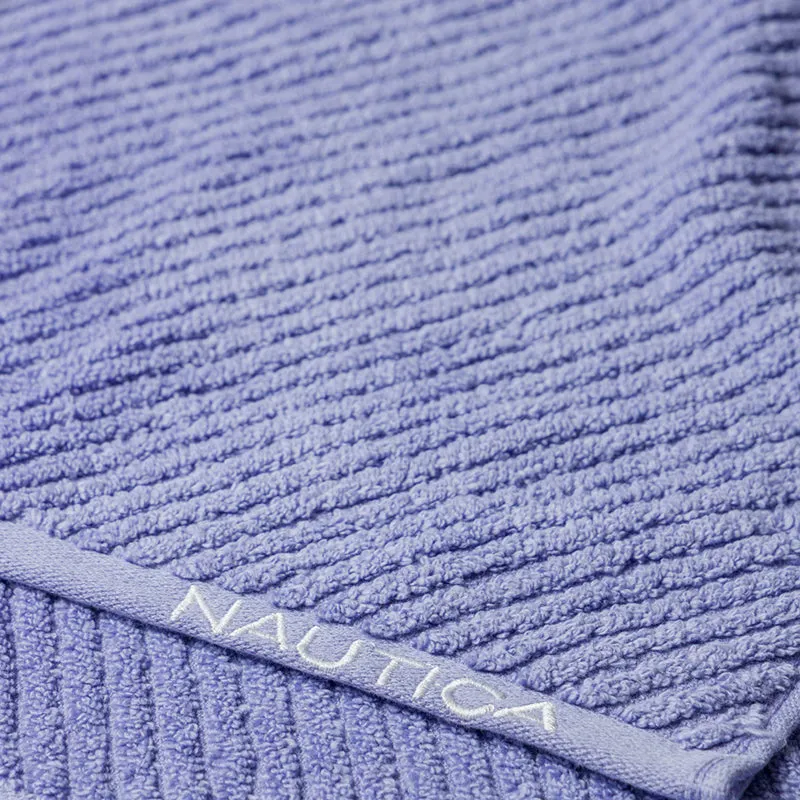 Nautica Riviera Soft Cotton Hand & Face Towel (Light Blue & Lilac) - Set Of Four media 7