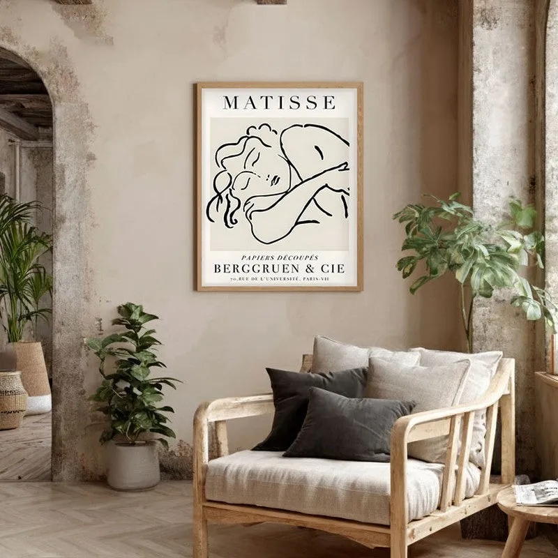 Repose Canvas Wall Painting With Brown Frame media 4