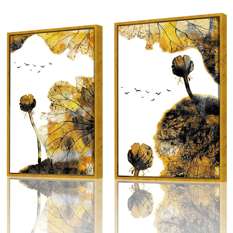 Golden Fogs Wall Art - Set Of Two media 3