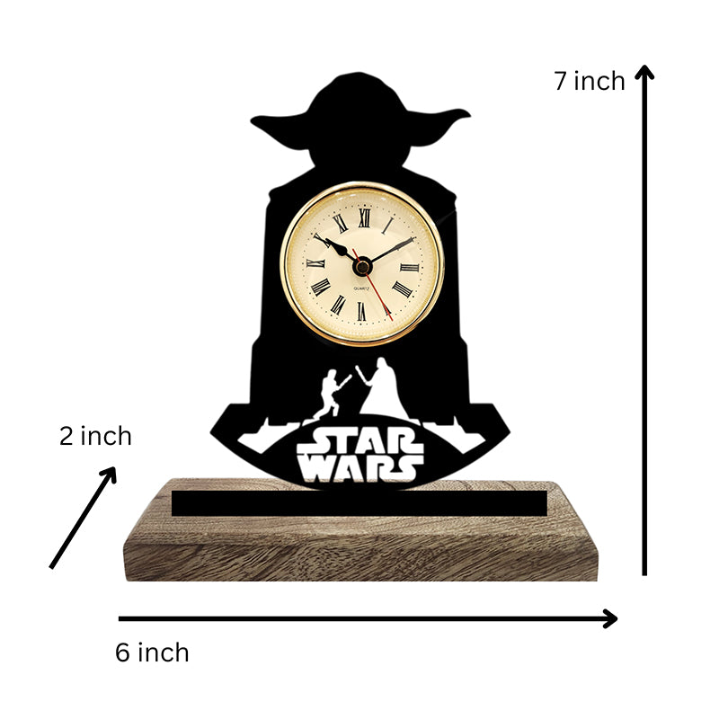 Yoda Silhouette Analog Table Clock media 5