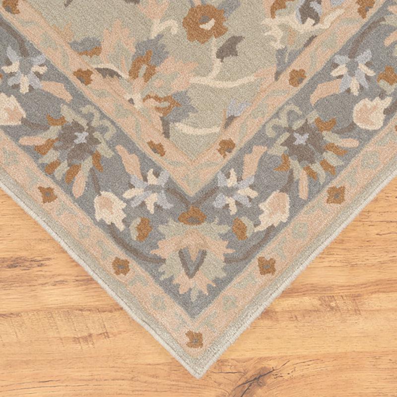 Shenlong Ethnic Wool & Nylon Carpet - Grey & Green media 6
