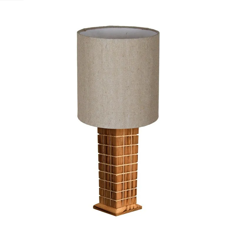 ZenithLight Modern Bedside Wooden Table Lamp - Beige,Brown media 4